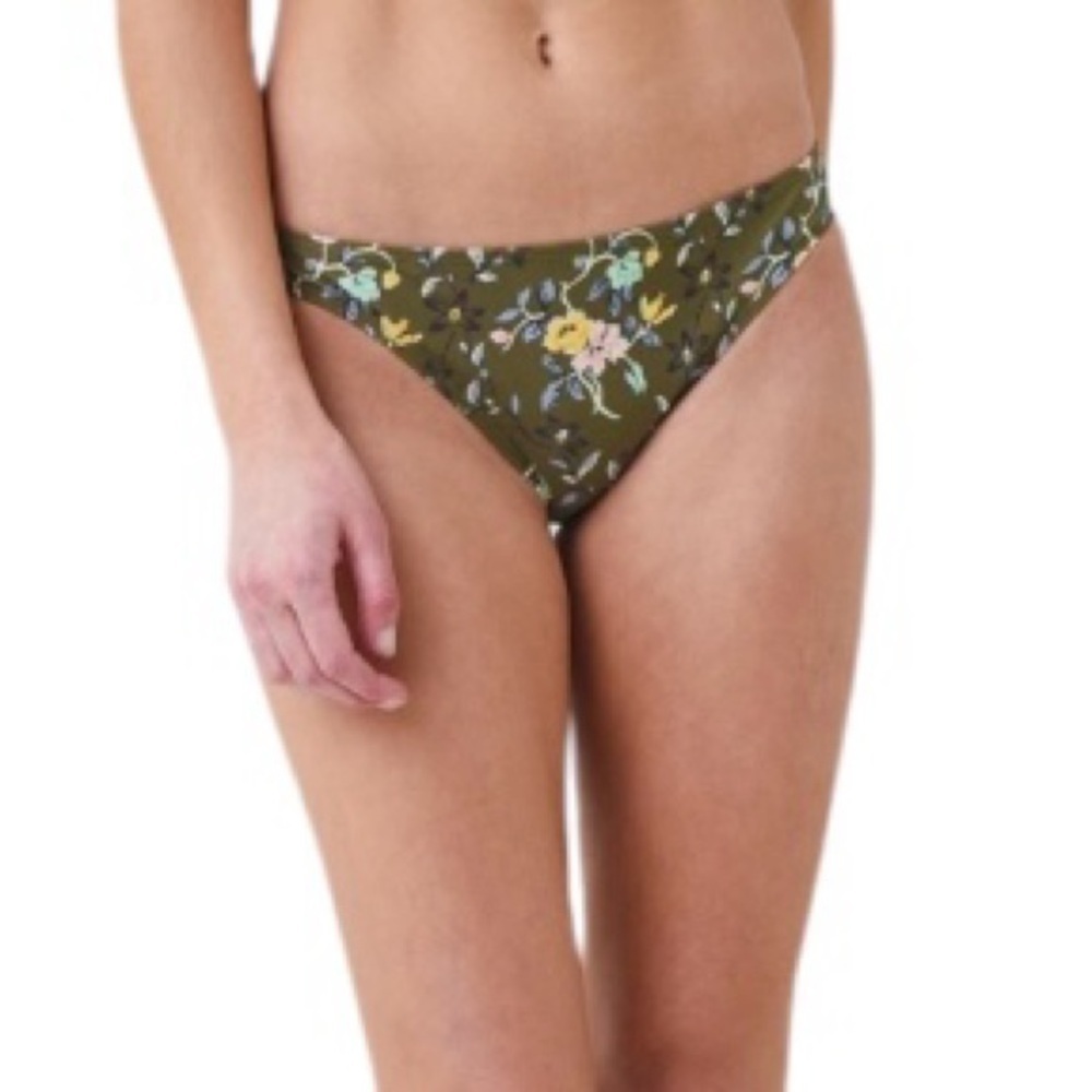 Tory Burch Printed Bikini Swim Bottom Size Large Color Wall Floral NEW